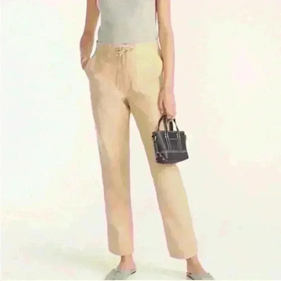 J. Crew cypress green Tie Waist relaxed casual comfy camp pants size Medium - Picture 15 of 16